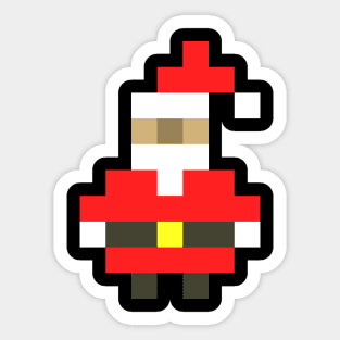 Pixel Santa Claus Christmas Sticker